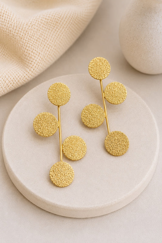 Astra Disc Drop Earrings
