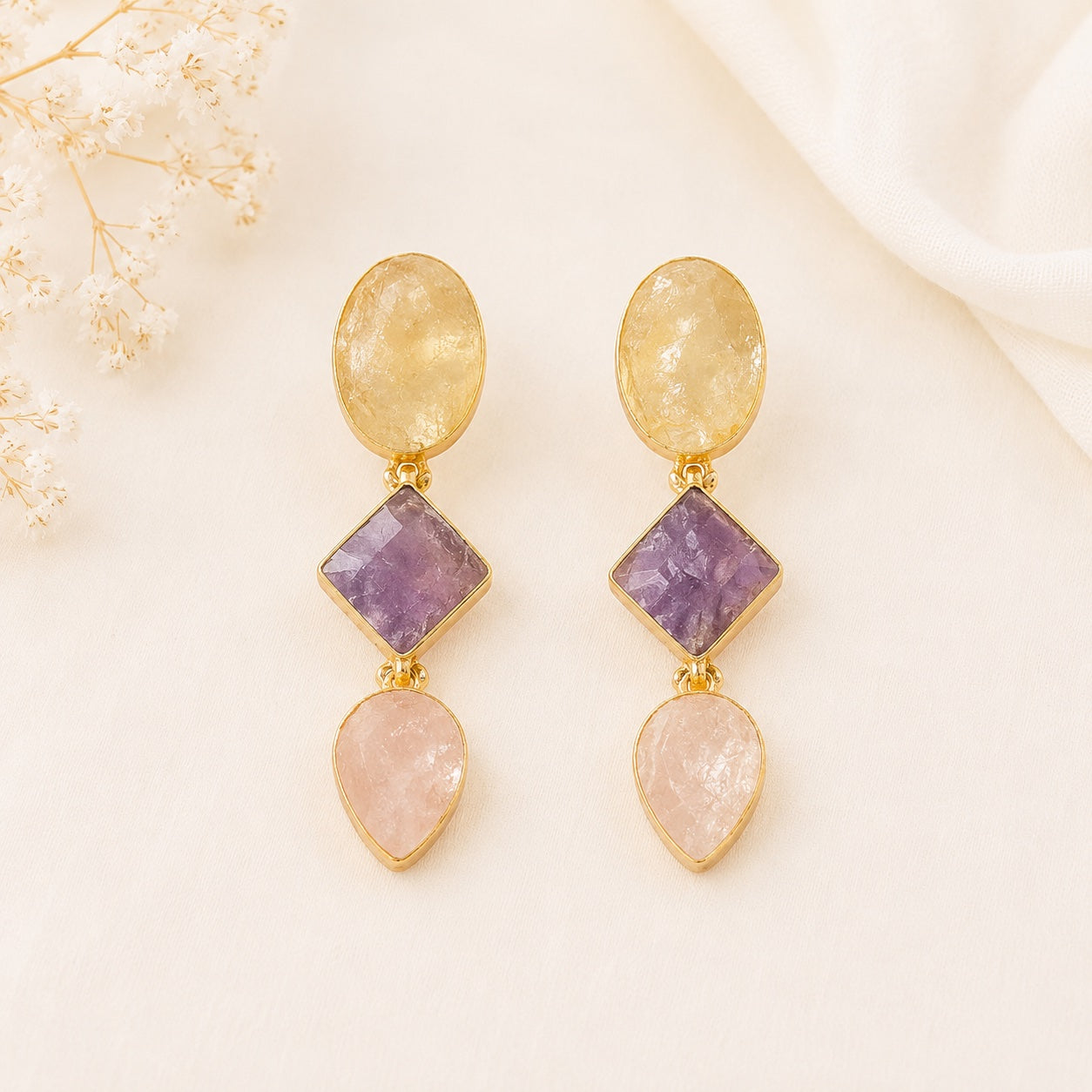 Hridaya Prism Drop Earrings