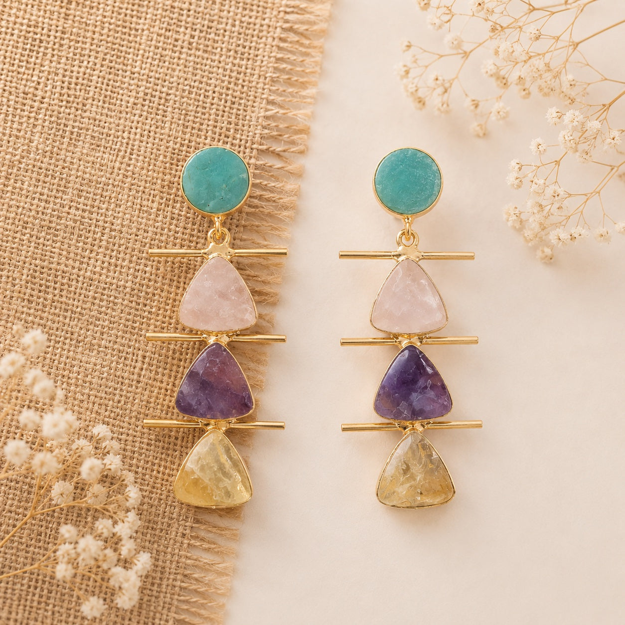Jaya Layered Cascade Earrings