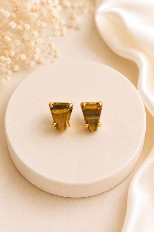 Aura Edge Stud Earrings