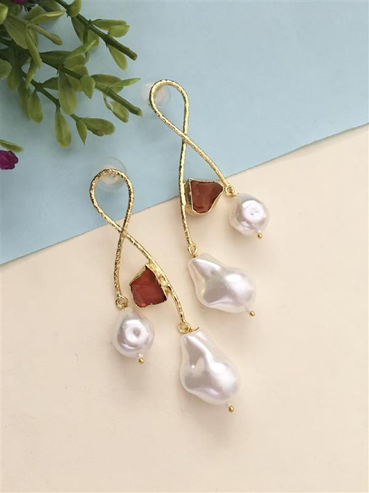 Priyam Criss Cross Baroque Earring