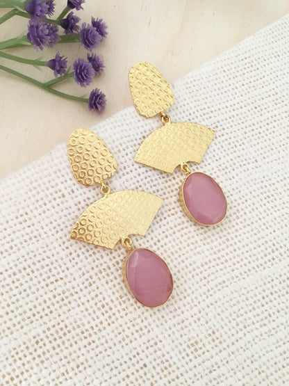 Crimson Textured Fan Drops