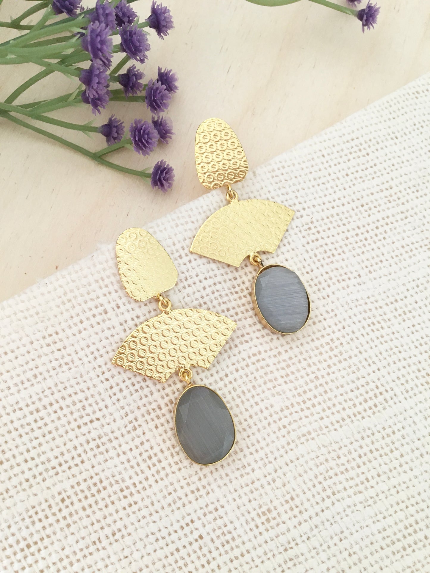 Crimson Textured Fan Drops