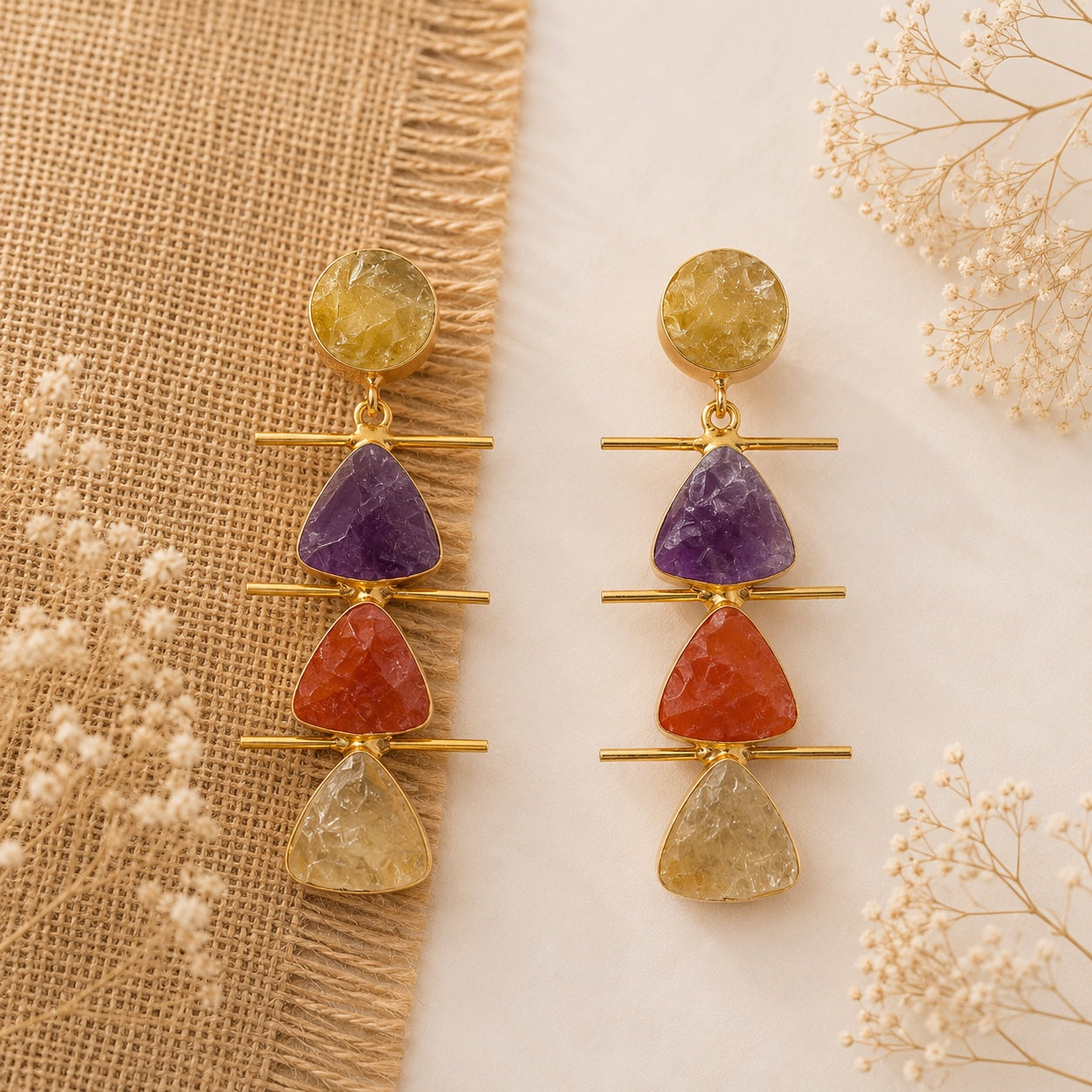 Khushi Sculpted Stack Earrings