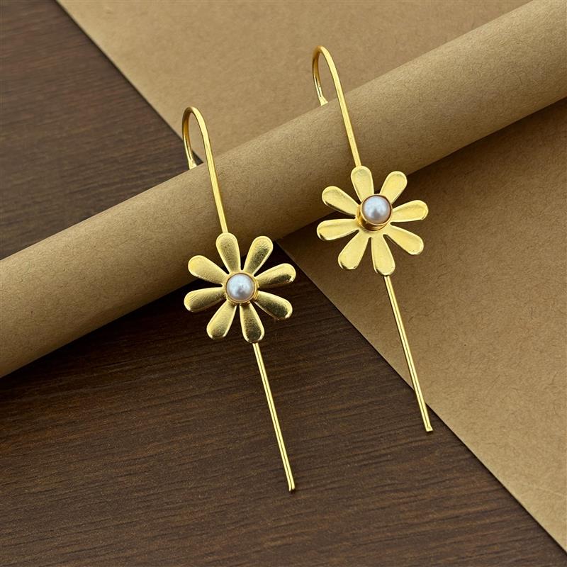 Daisy Drop Cuff Earrings
