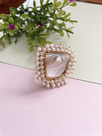 Rashiba MOP Finger Ring