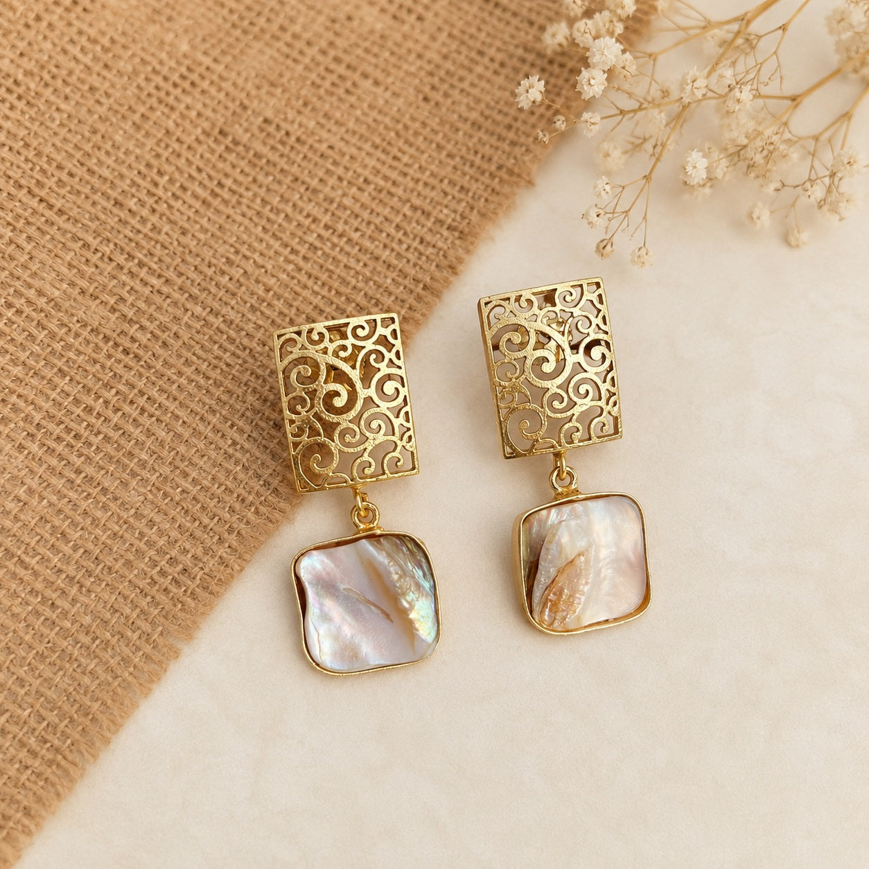 Mukta Filigree Earrings