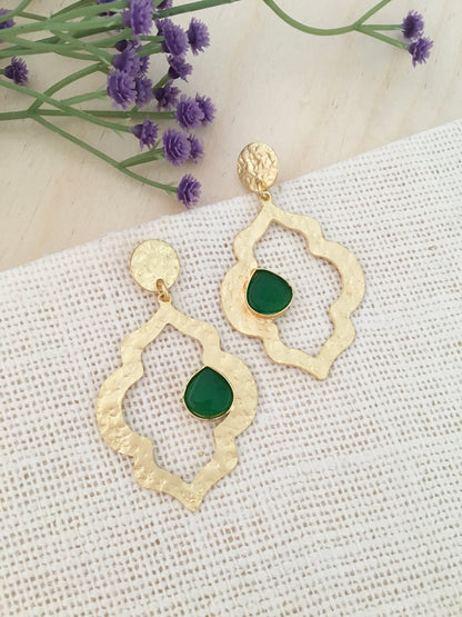Golden Aura Textured Earrings | BlissByTakshvi