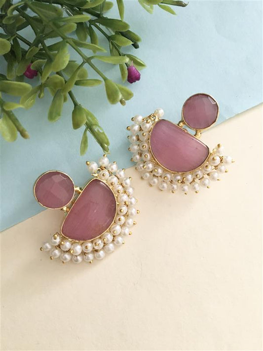 Kaamna Cluster Pearl Traditional Stud Earrings