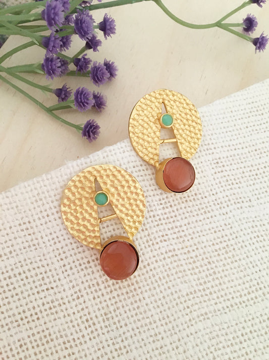 Dual-Stone Gold Studs