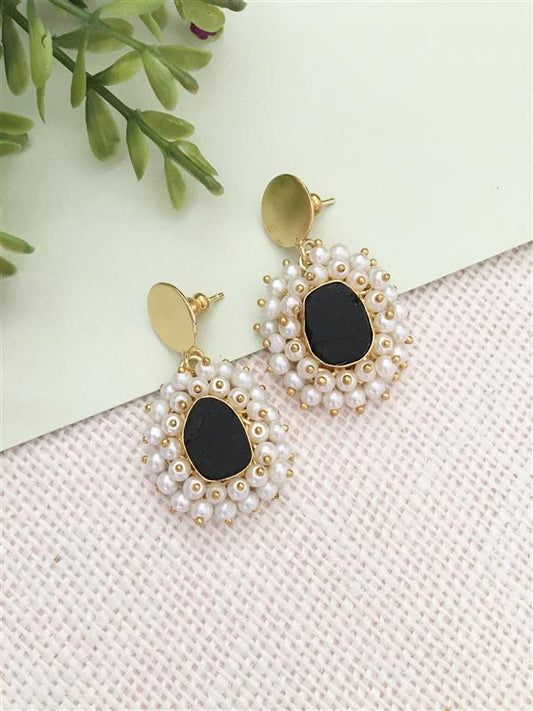 Lattice Pearl Drop Earrings