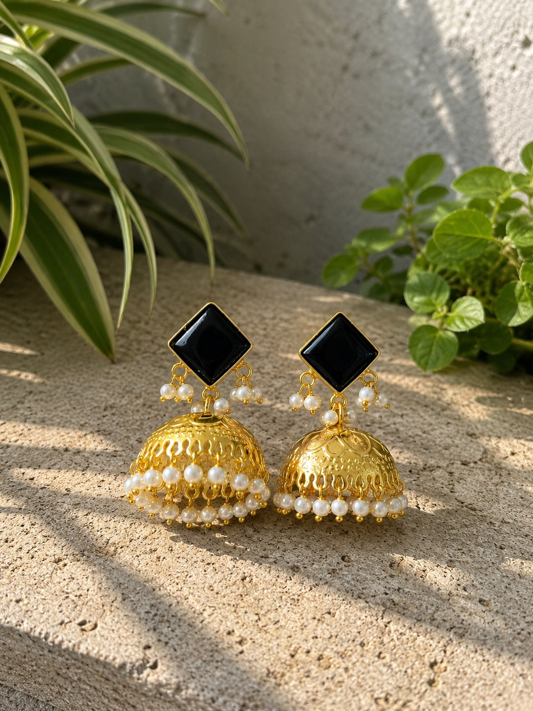 Tarini Pearl Dome Earrings
