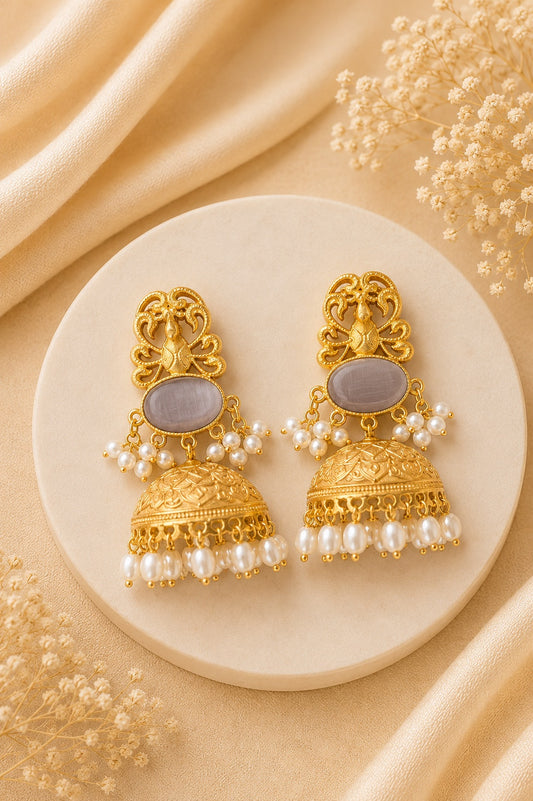 Aarini Pearl Jhumka Earrings