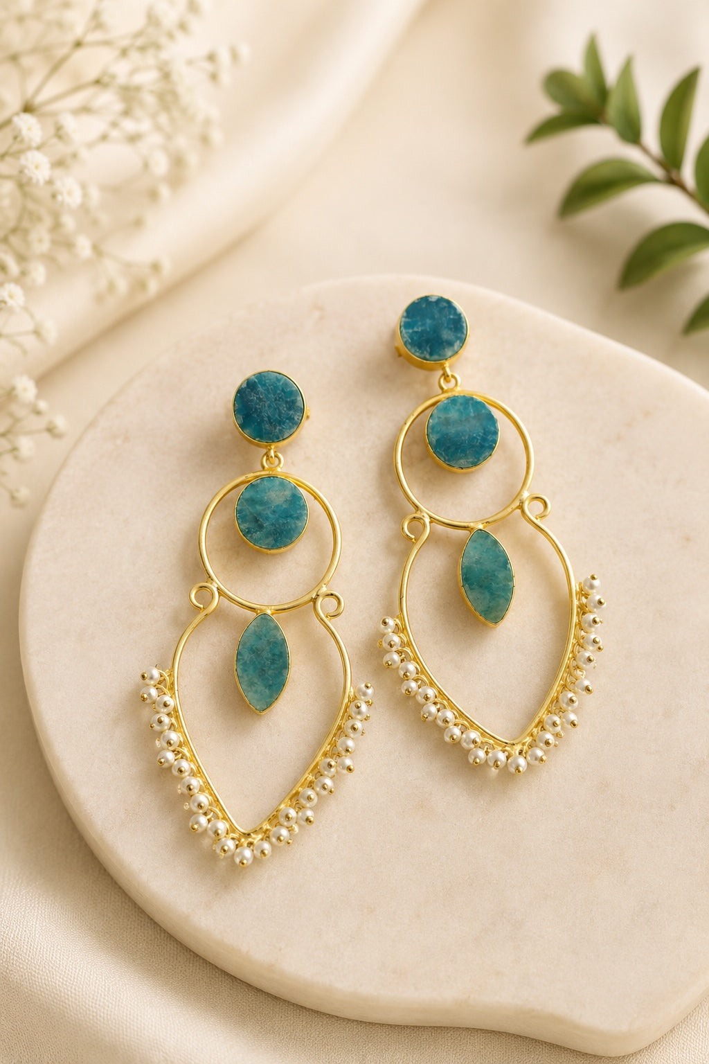 Azurea Pearl Statement Earrings