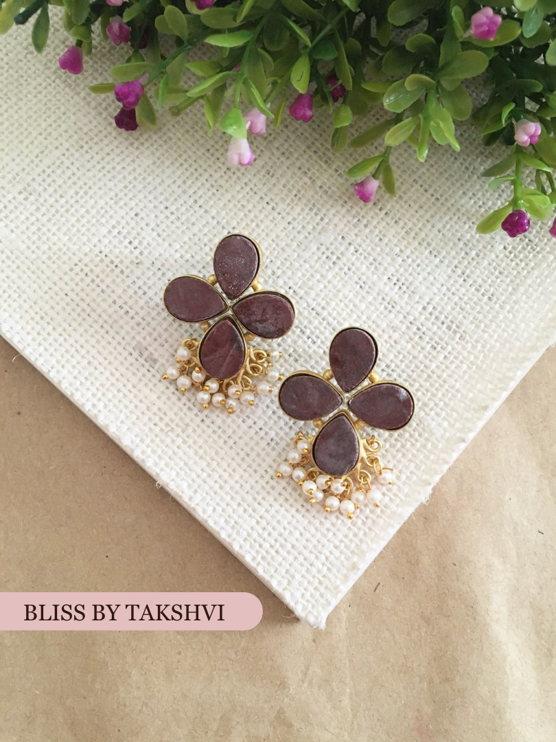 Neha Stone Stud Earrings