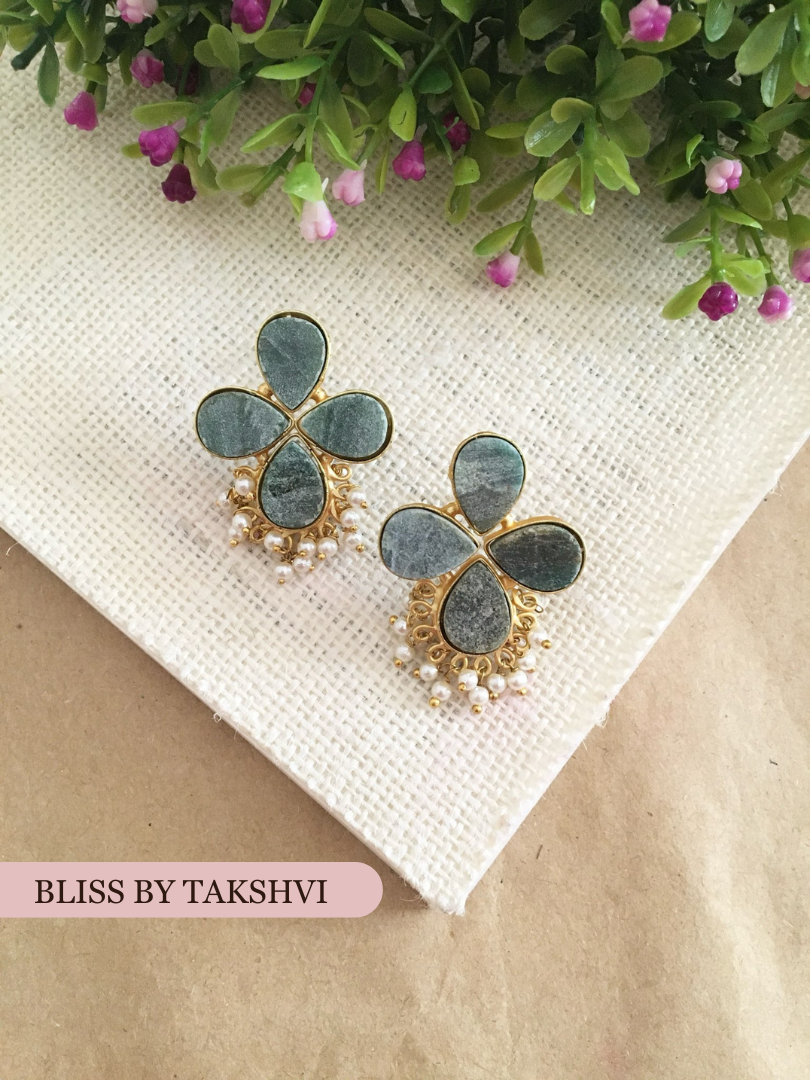 Naina Stone Flower Earrings