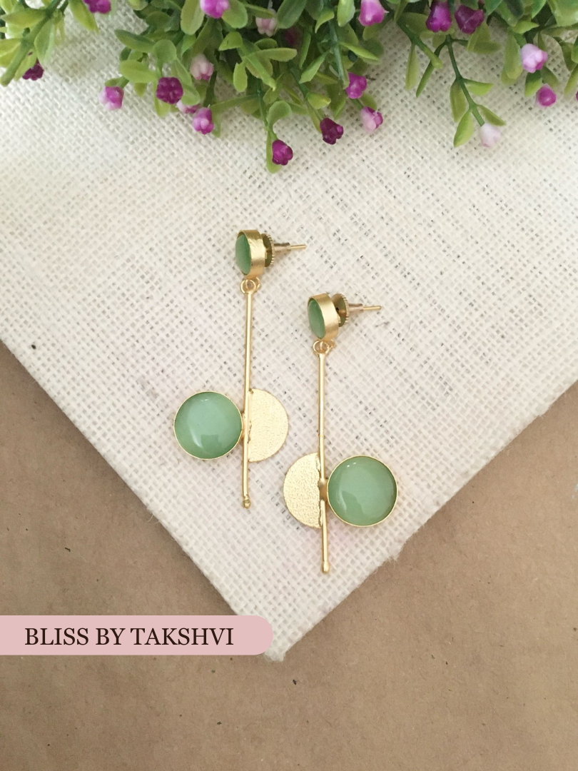 Aditi Drop Mint Earrings