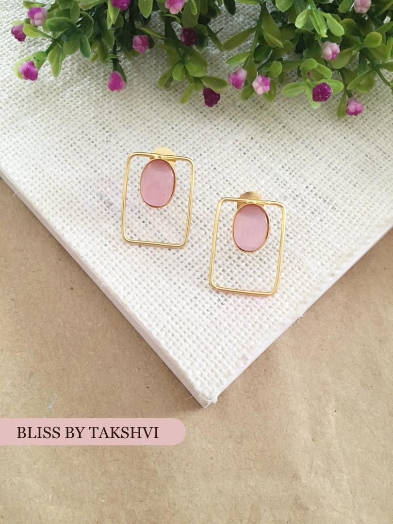 Meera Rectangle Stud Earrings