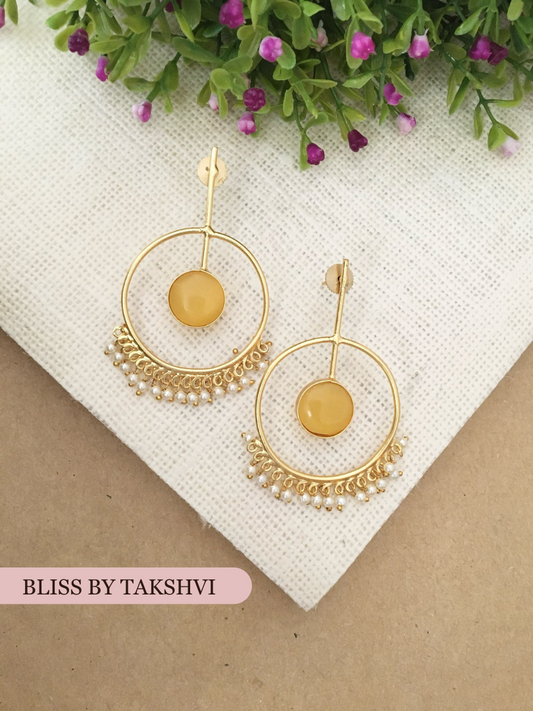 Noor Round Drop Earrings