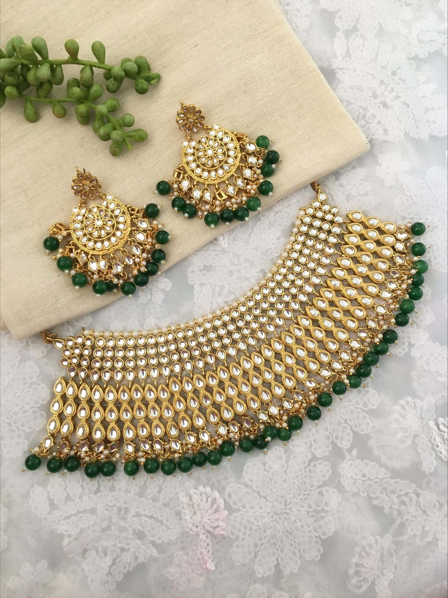 Nyla Bridal Kundan Choker Necklace