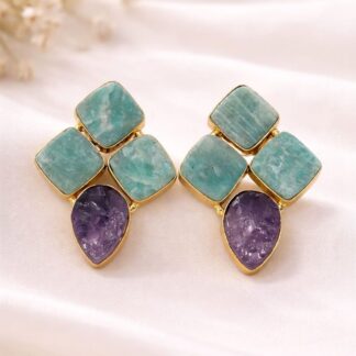 Geometric Studs Earrings – Gold