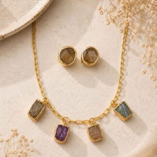 Brass-Plated Layered Necklace