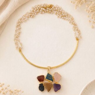 Brass-Plated Handcrafted Necklace – Gold