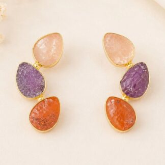 Teardrop Shaped Drop Earrings