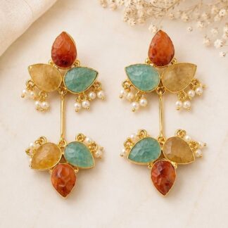 Teardrop Shaped Drop Earrings