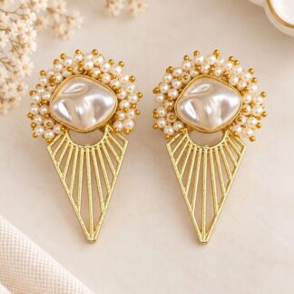 Geometric Studs Earrings – Gold