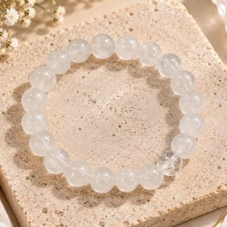 Brass Handcrafted Bracelet – White